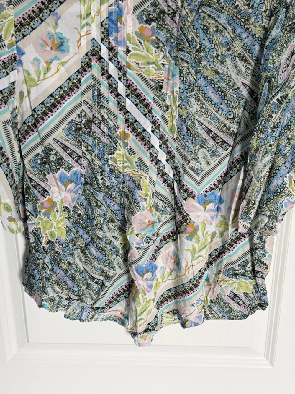 Anthropologie Maeve Multicolor Maya Flutter Sleeve Top Size 4 39694